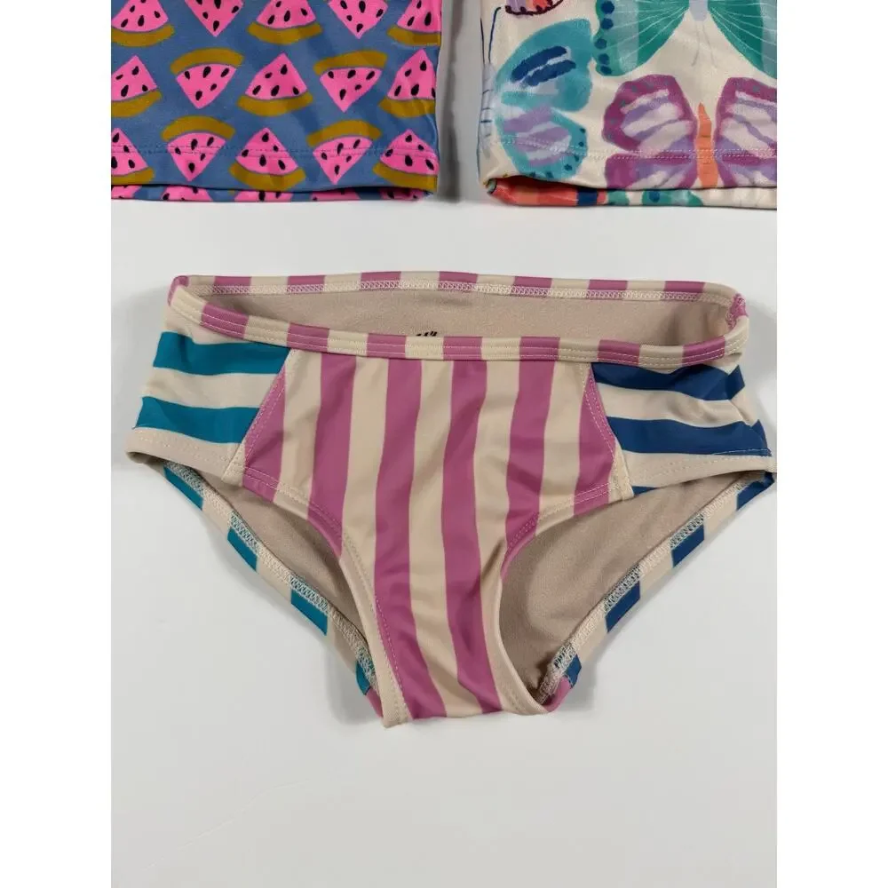 Tea Collection Tankini Swimsuit Bundle Watermelon Butterfly Print Size 3 4